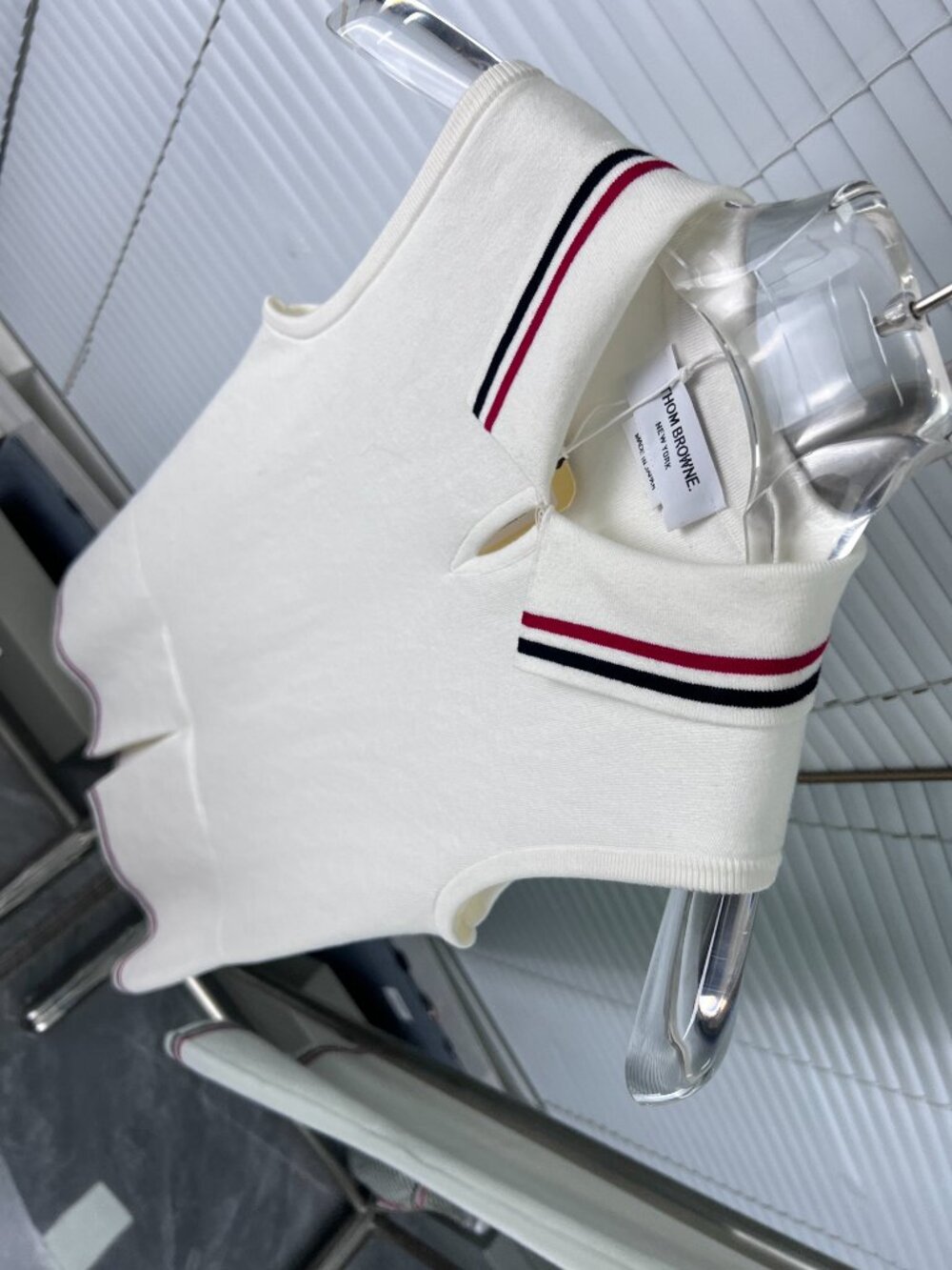 Thom Browne Stripe Pleated Tennis Mini Dress - Picture 5 of 11